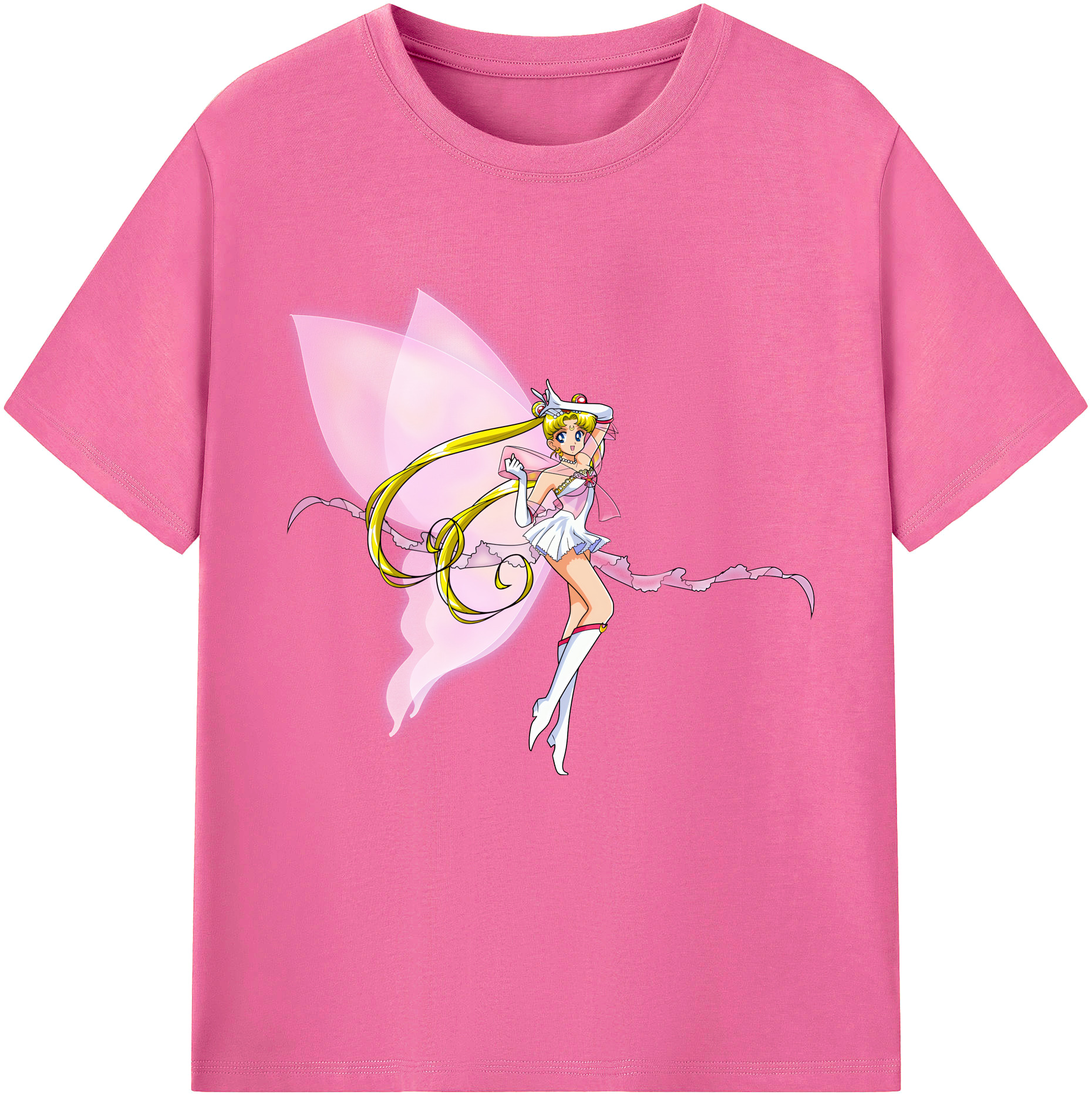 （画像用） 美少女戦士セーラームーン 月野 うさぎ つきの うさぎ Sailor Moon Tsukino Usagi レディースカジュアルプリントTシャツ（綿100％）